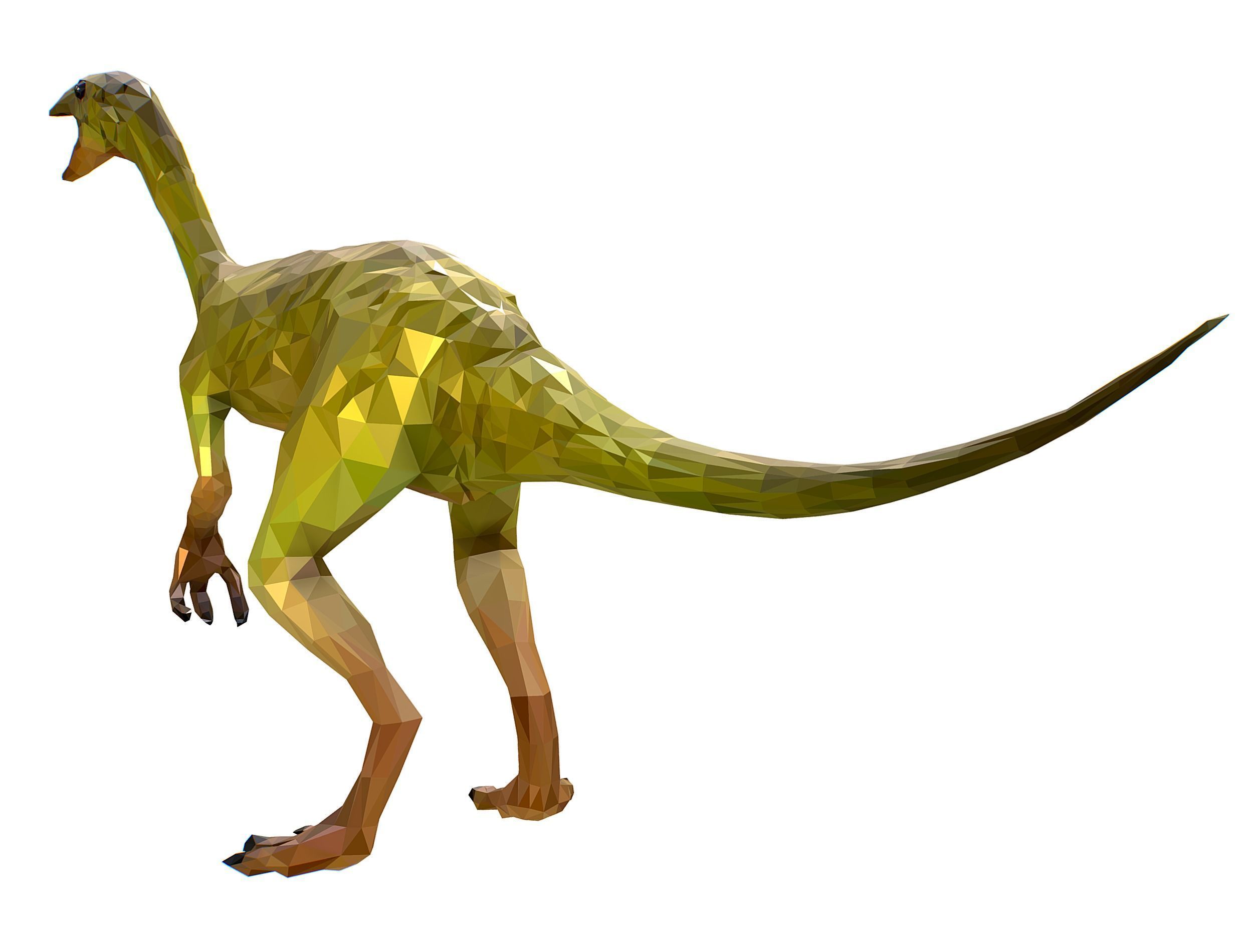 Dinosaur Compy LowPoly Art Low-poly 3D model_18