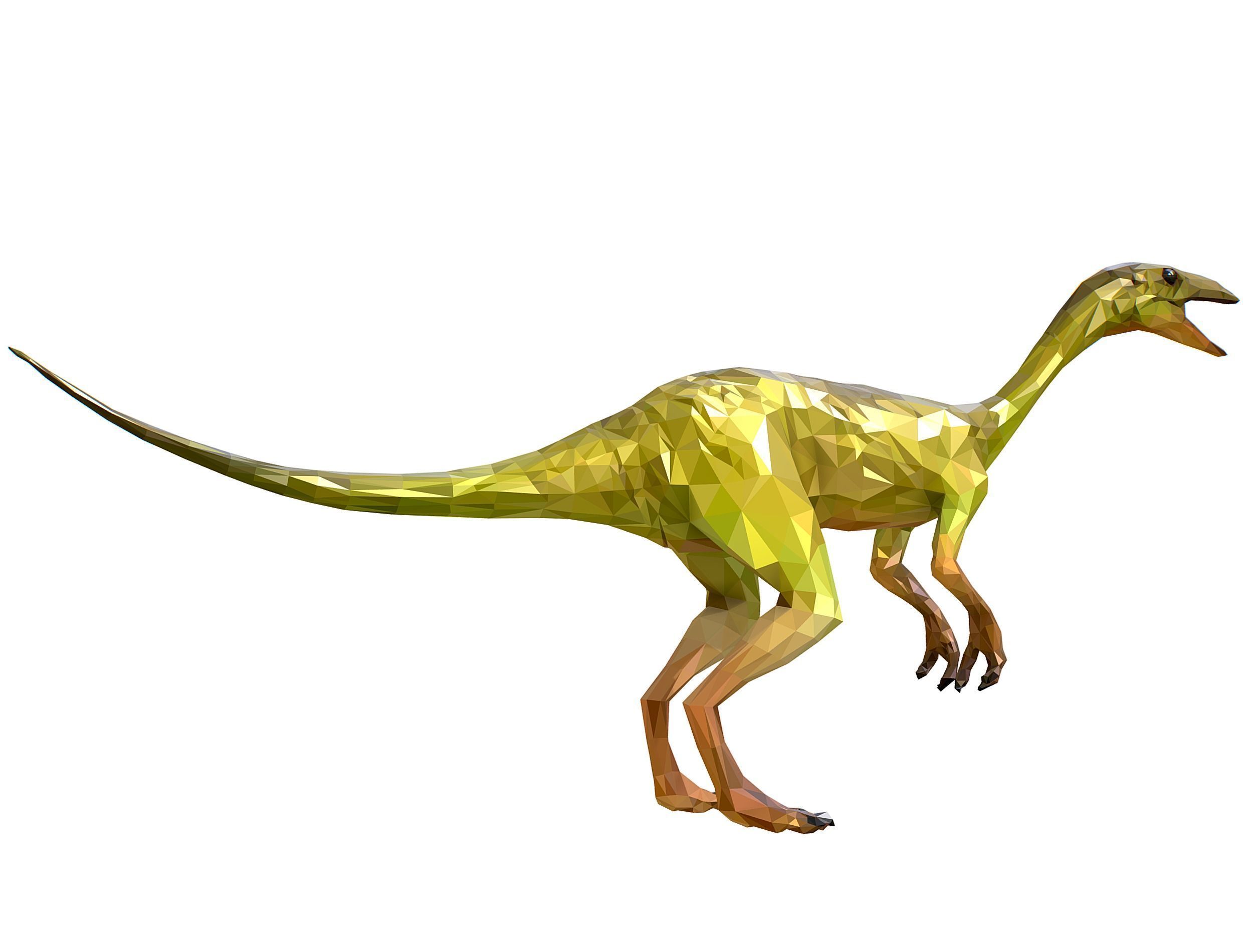 Dinosaur Compy LowPoly Art Low-poly 3D model_10