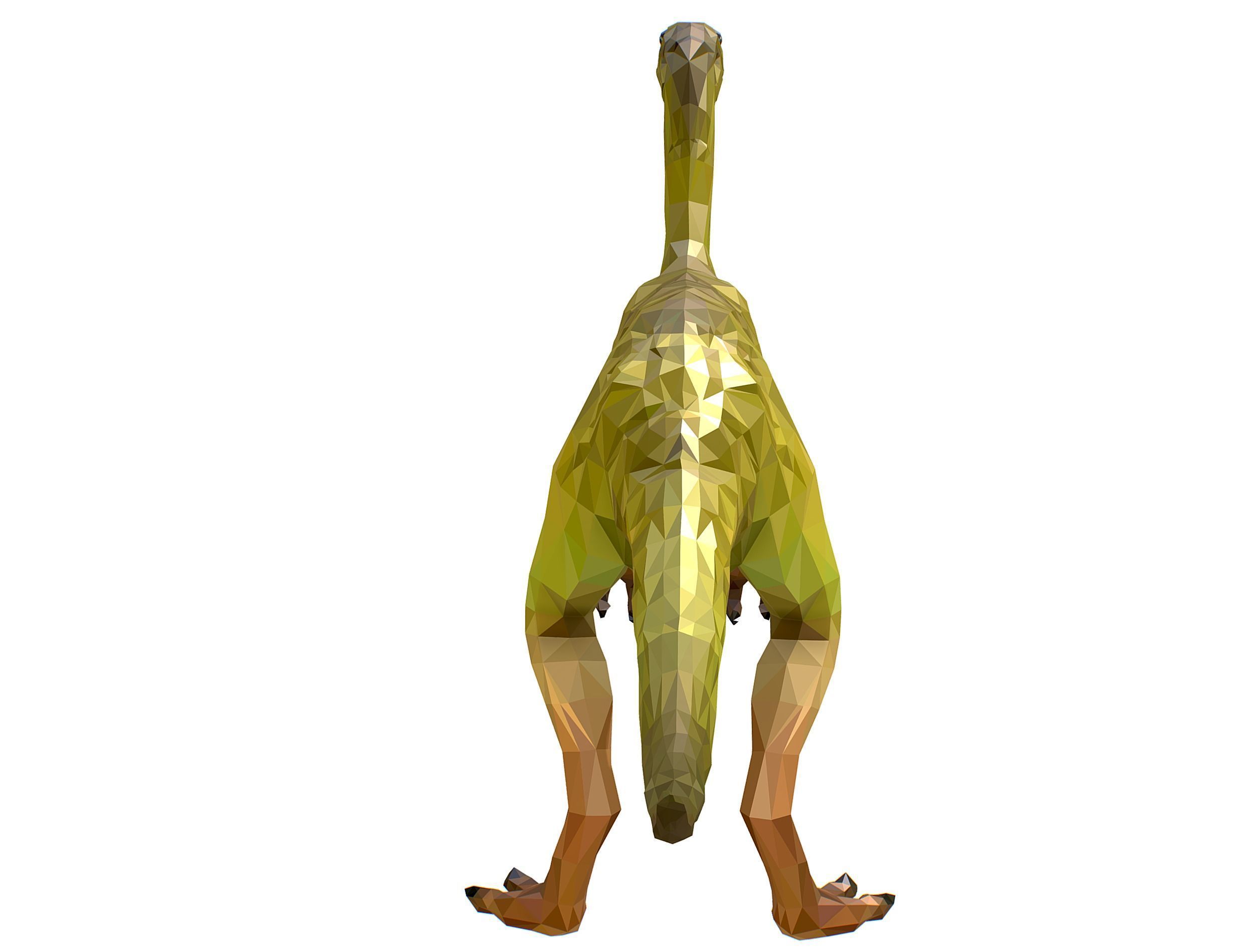 Dinosaur Compy LowPoly Art Low-poly 3D model_24