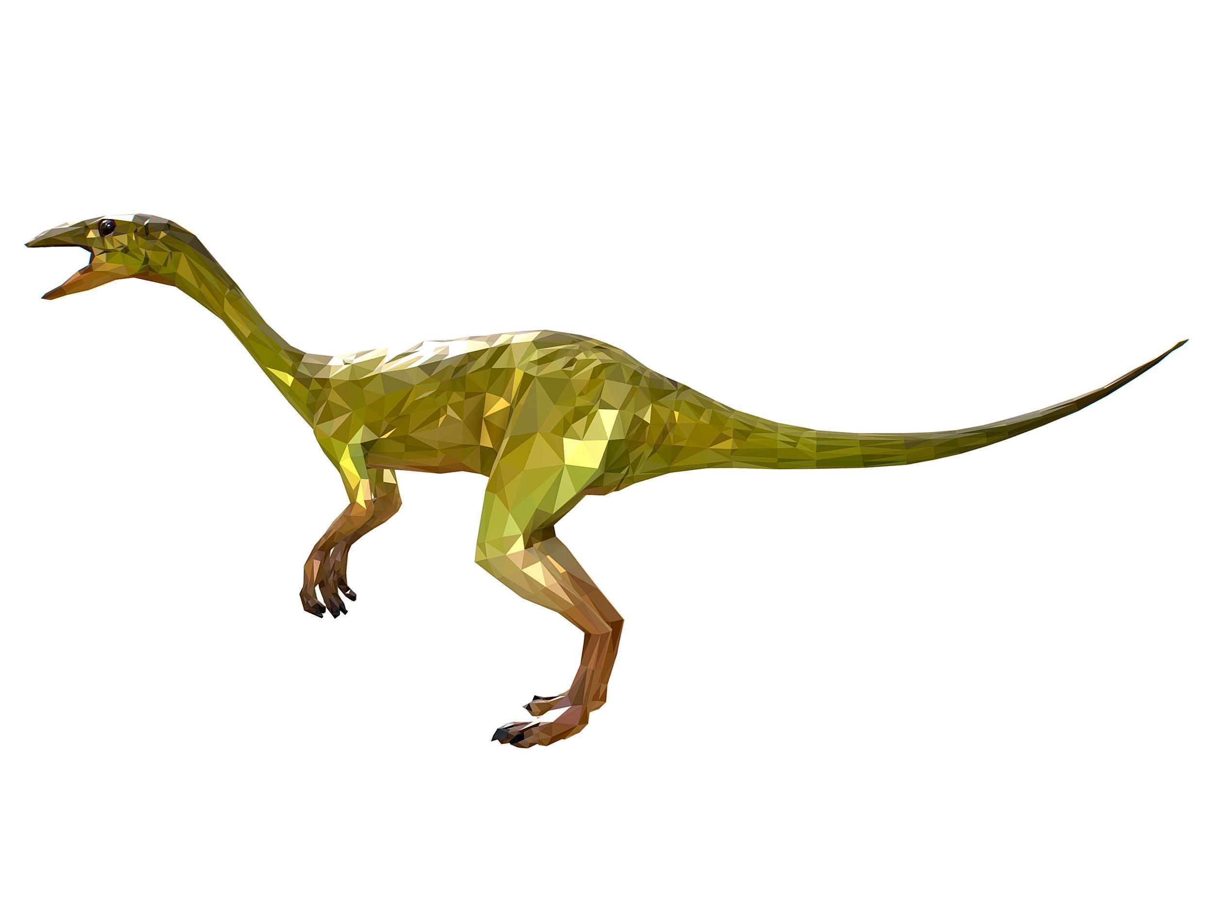 Dinosaur Compy LowPoly Art Low-poly 3D model_20