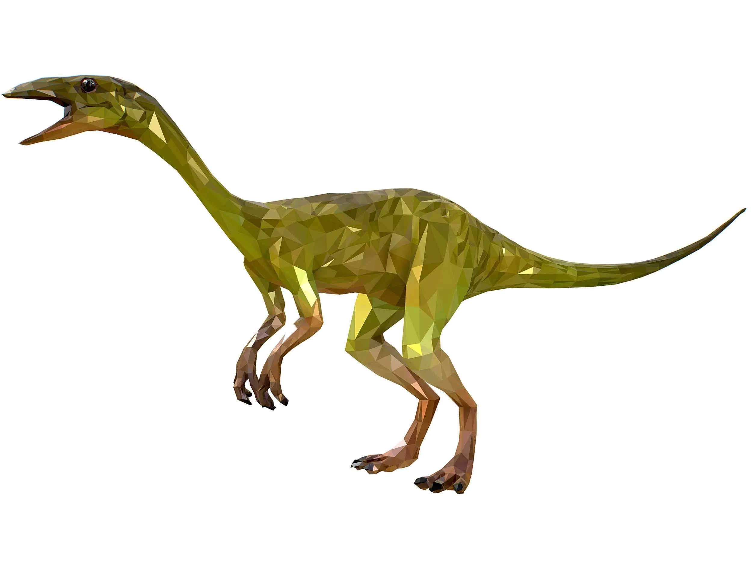 Dinosaur Compy LowPoly Art Low-poly 3D model_0