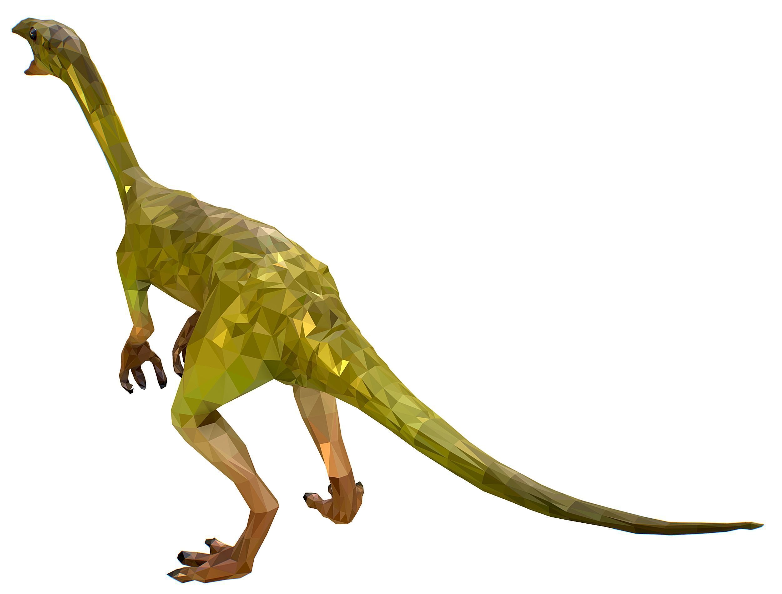 Dinosaur Compy LowPoly Art Low-poly 3D model_28