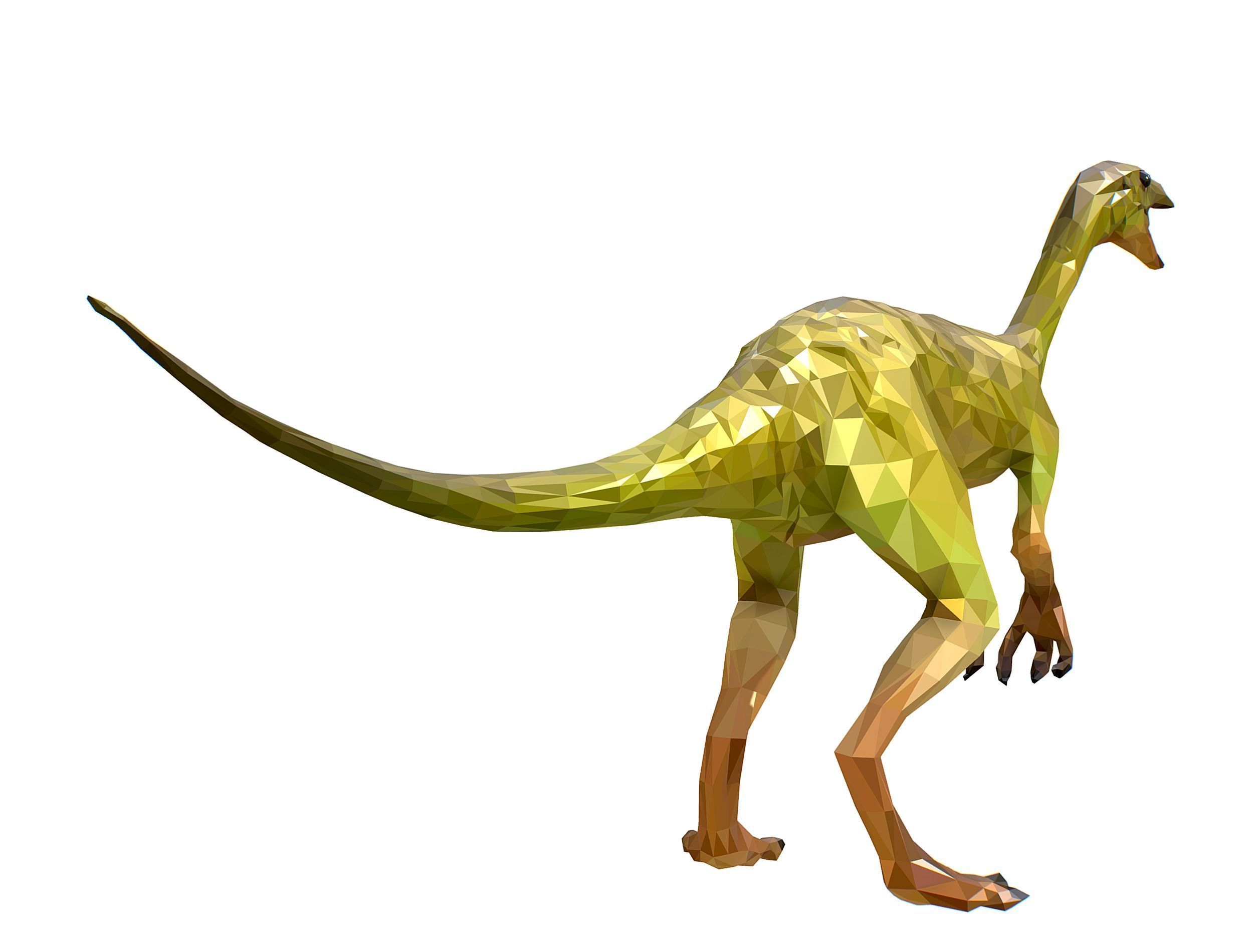 Dinosaur Compy LowPoly Art Low-poly 3D model_12