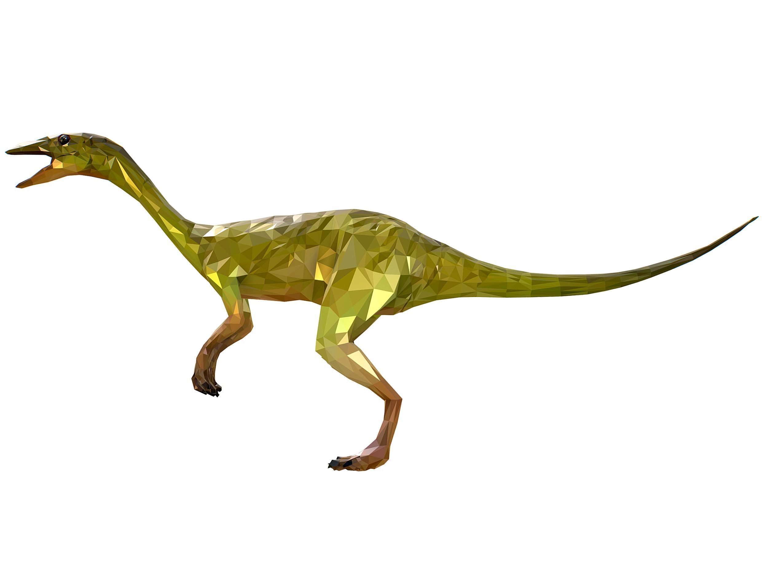 Dinosaur Compy LowPoly Art Low-poly 3D model_21