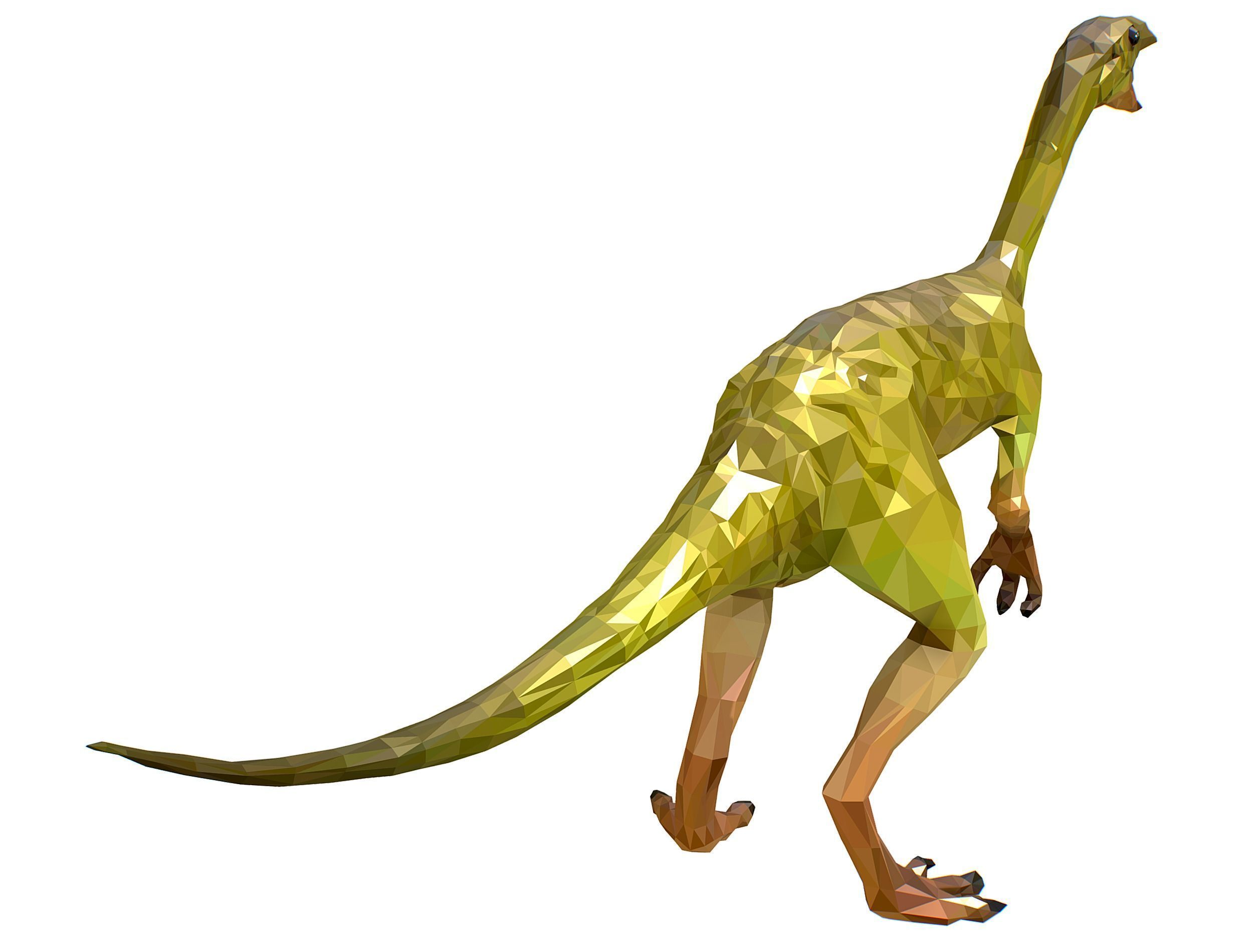 Dinosaur Compy LowPoly Art Low-poly 3D model_27