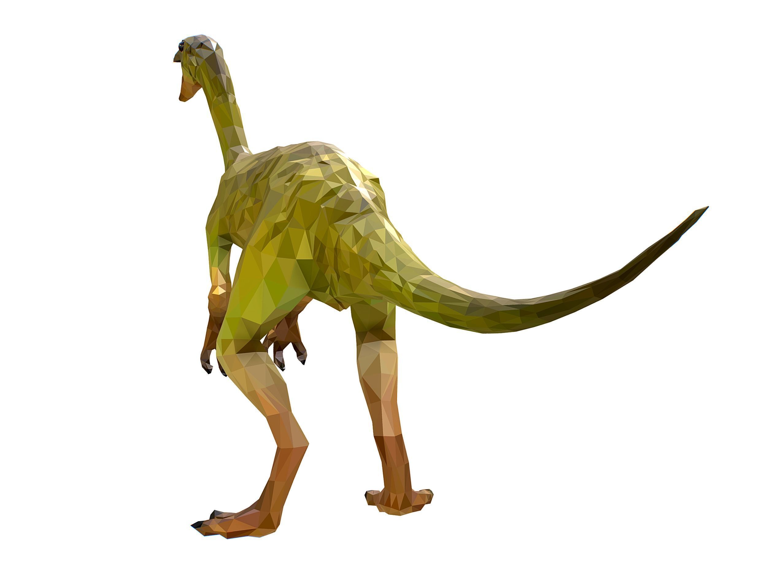 Dinosaur Compy LowPoly Art Low-poly 3D model_17