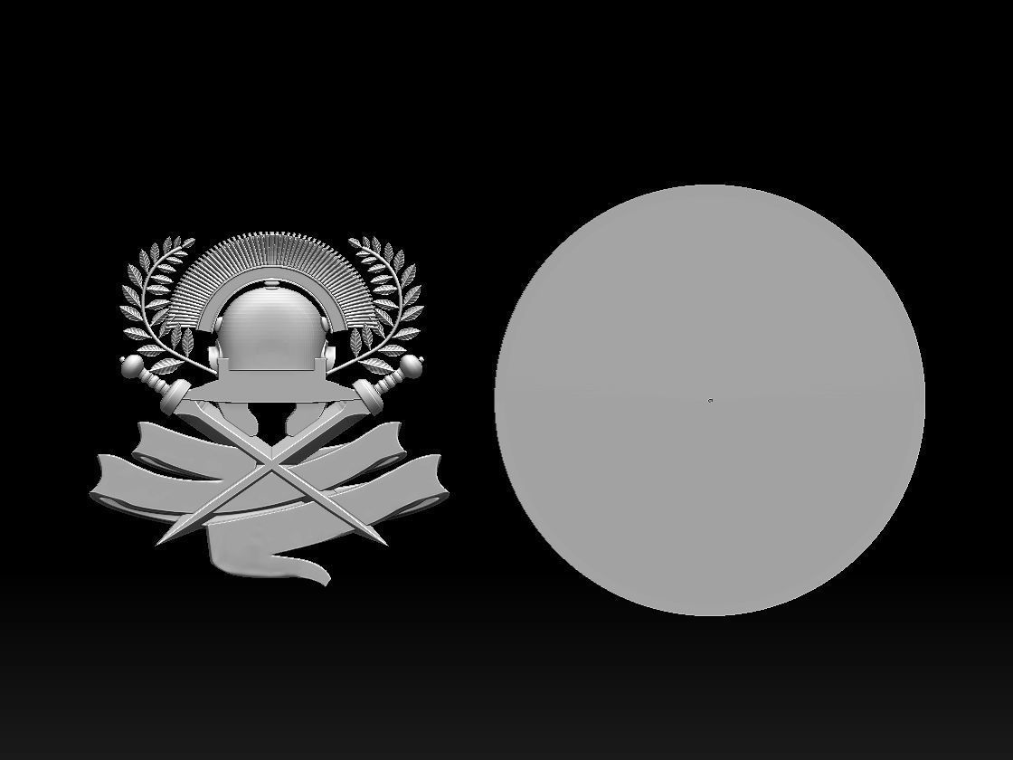 Centurion Roman Helmet and Gladius vis et honor vsqve ad finem 3D print model_27