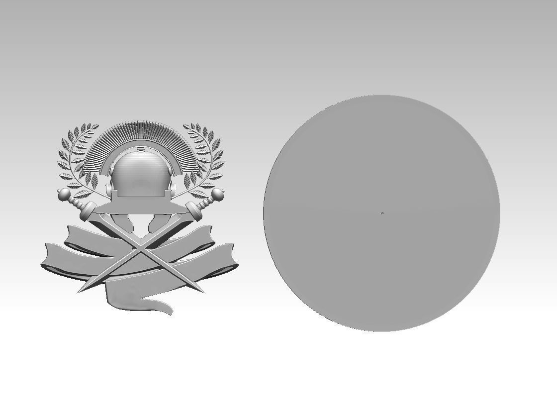 Centurion Roman Helmet and Gladius vis et honor vsqve ad finem 3D print model_13