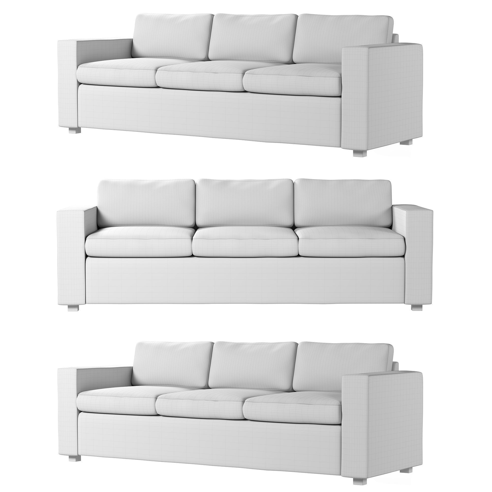 Benedict Upholstered Sofa 3D model_8