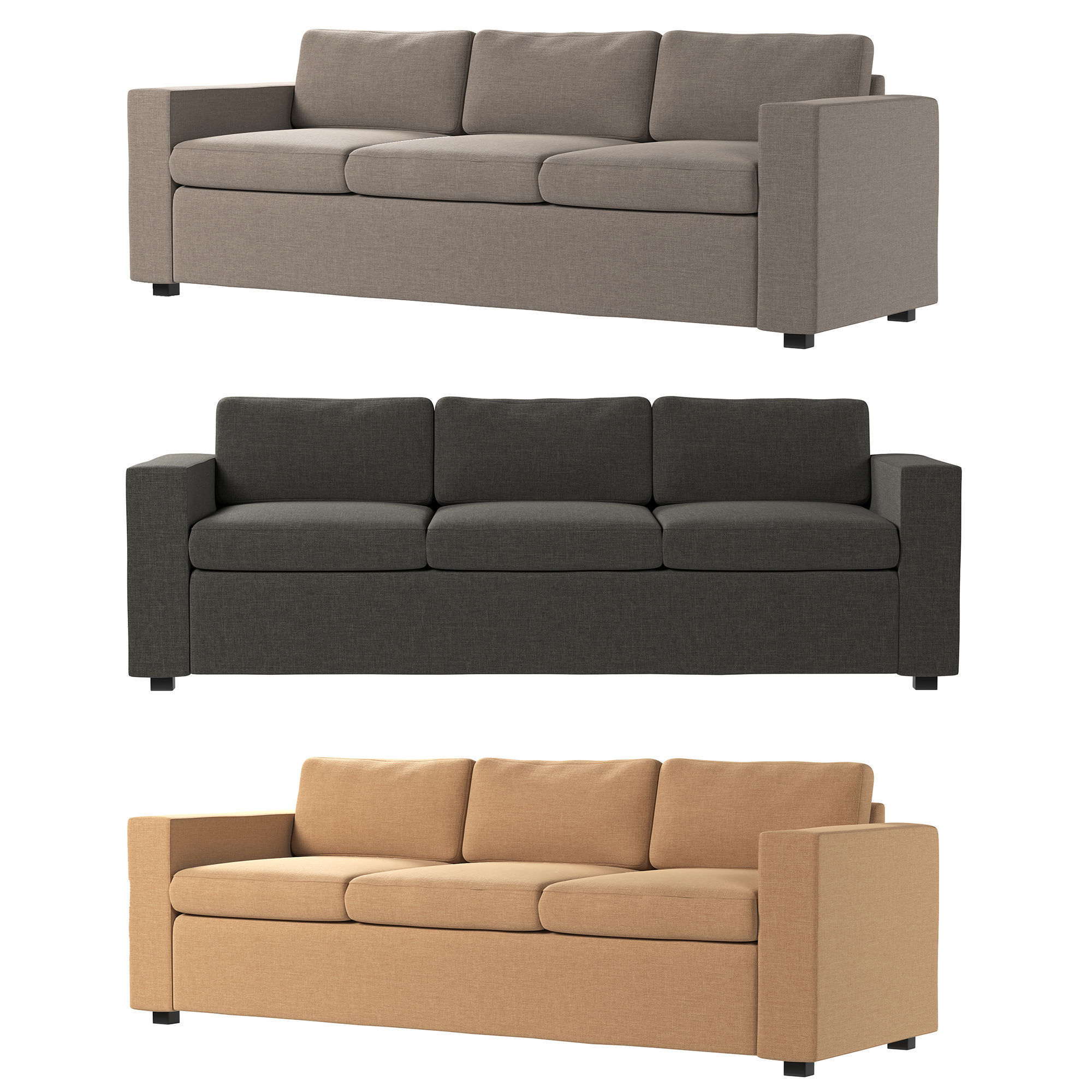 Benedict Upholstered Sofa 3D model_2