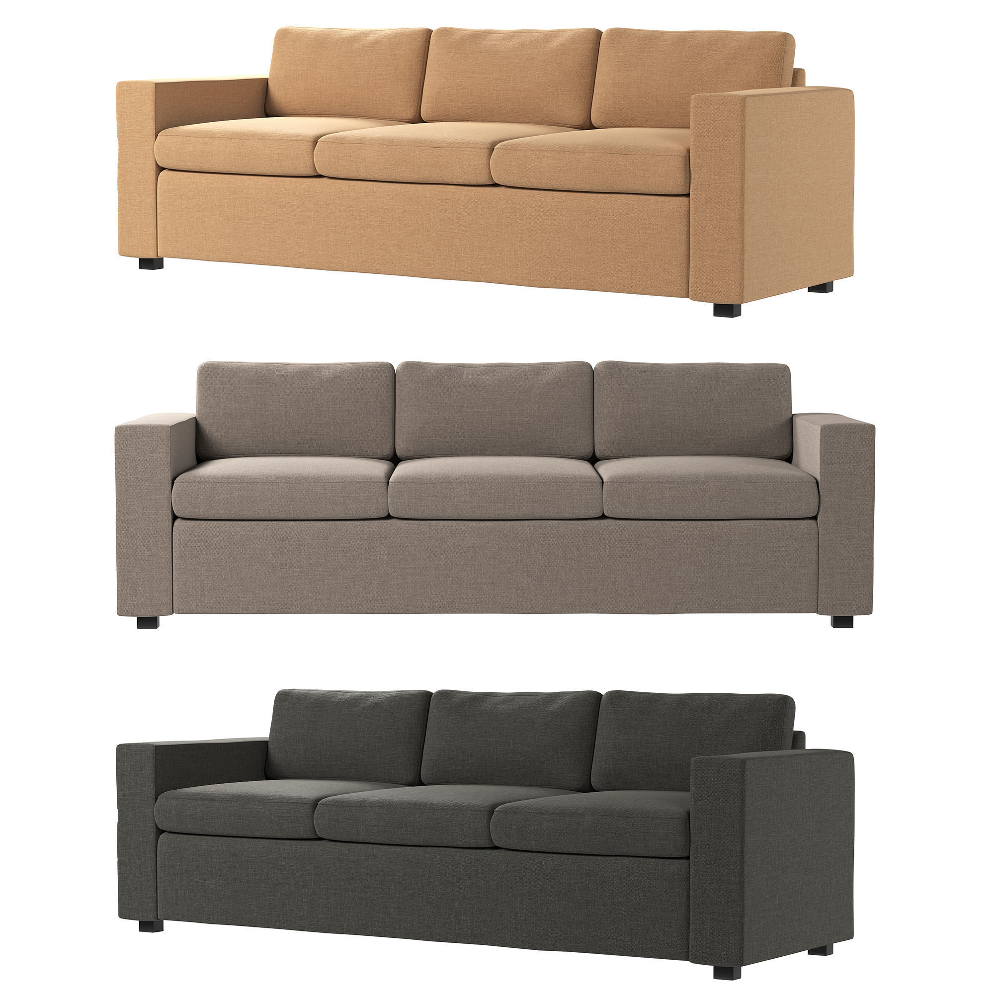 Benedict Upholstered Sofa 3D model_3