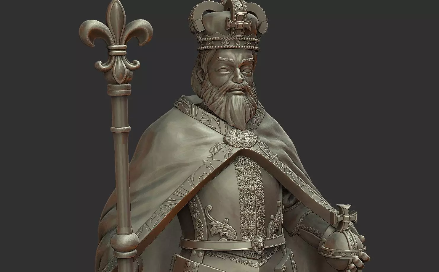 King Chess Piece - 3D print miniature model 3D print model