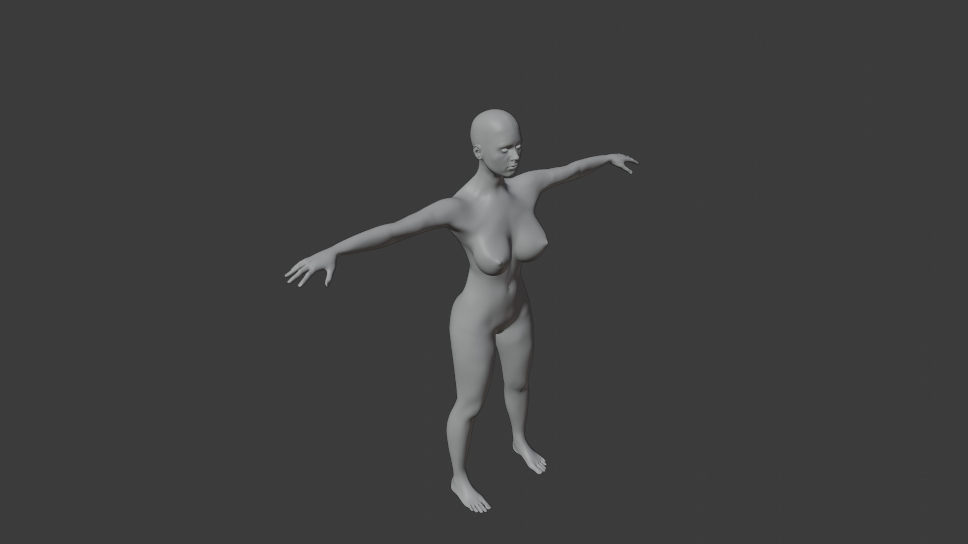 Female Body Mesh - Rigged 3D model_2