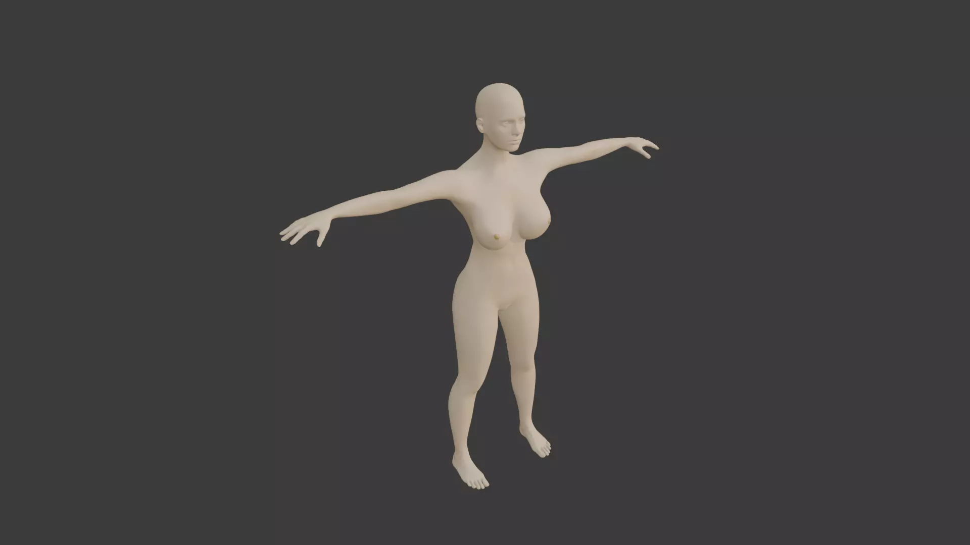 Female Body Mesh - Rigged 3D model_0