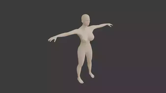 Female Body Mesh - Rigged 3D model