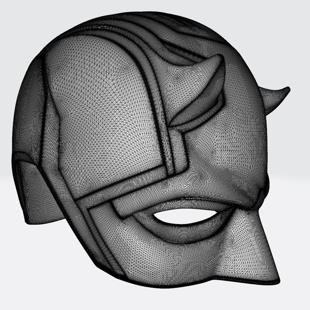 Daredevil Helmet 3D Model Ready to Print 3D print model_10