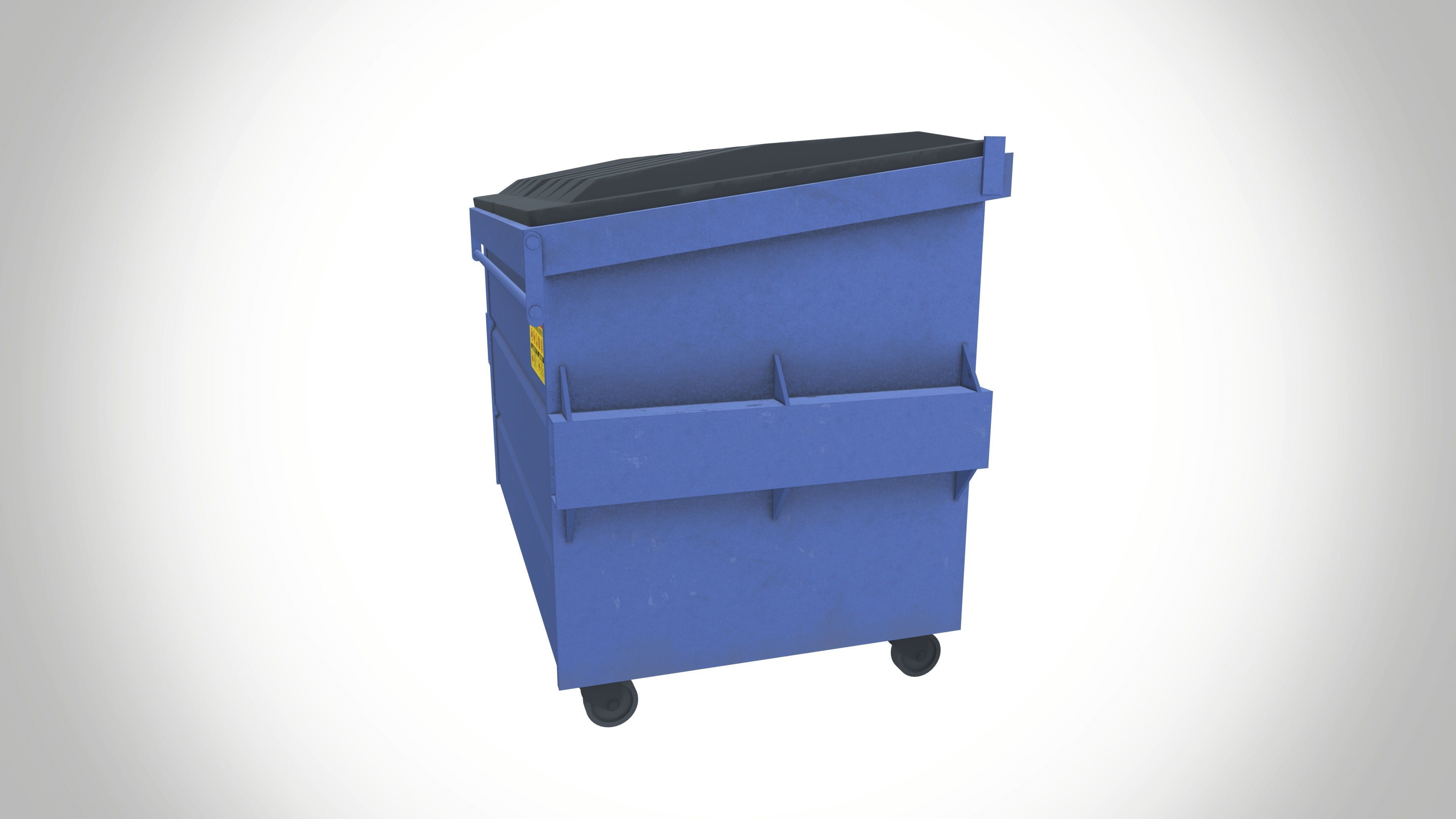 Dumpster Waste Industrial Low-poly 3D model_3