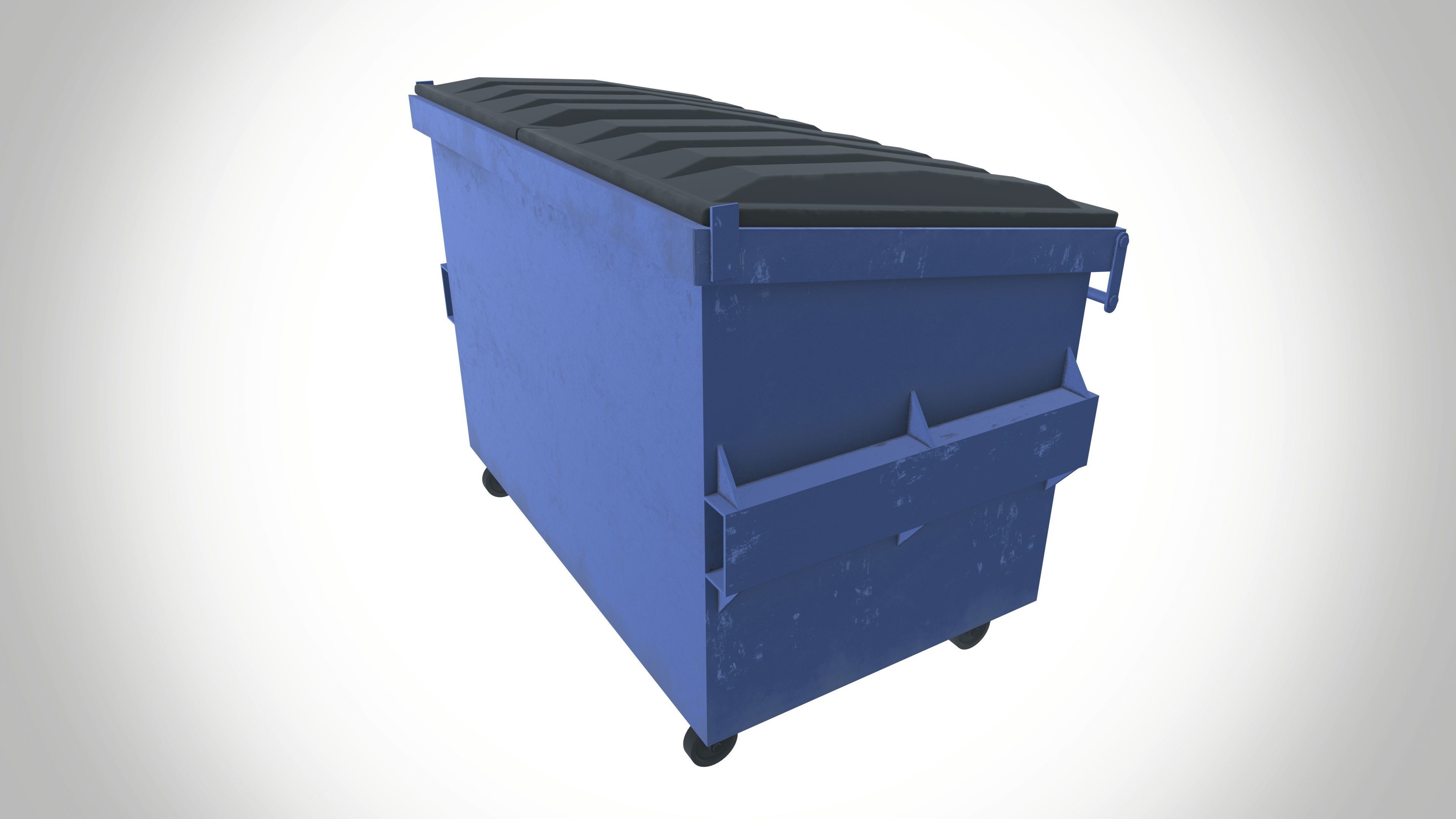Dumpster Waste Industrial Low-poly 3D model_5