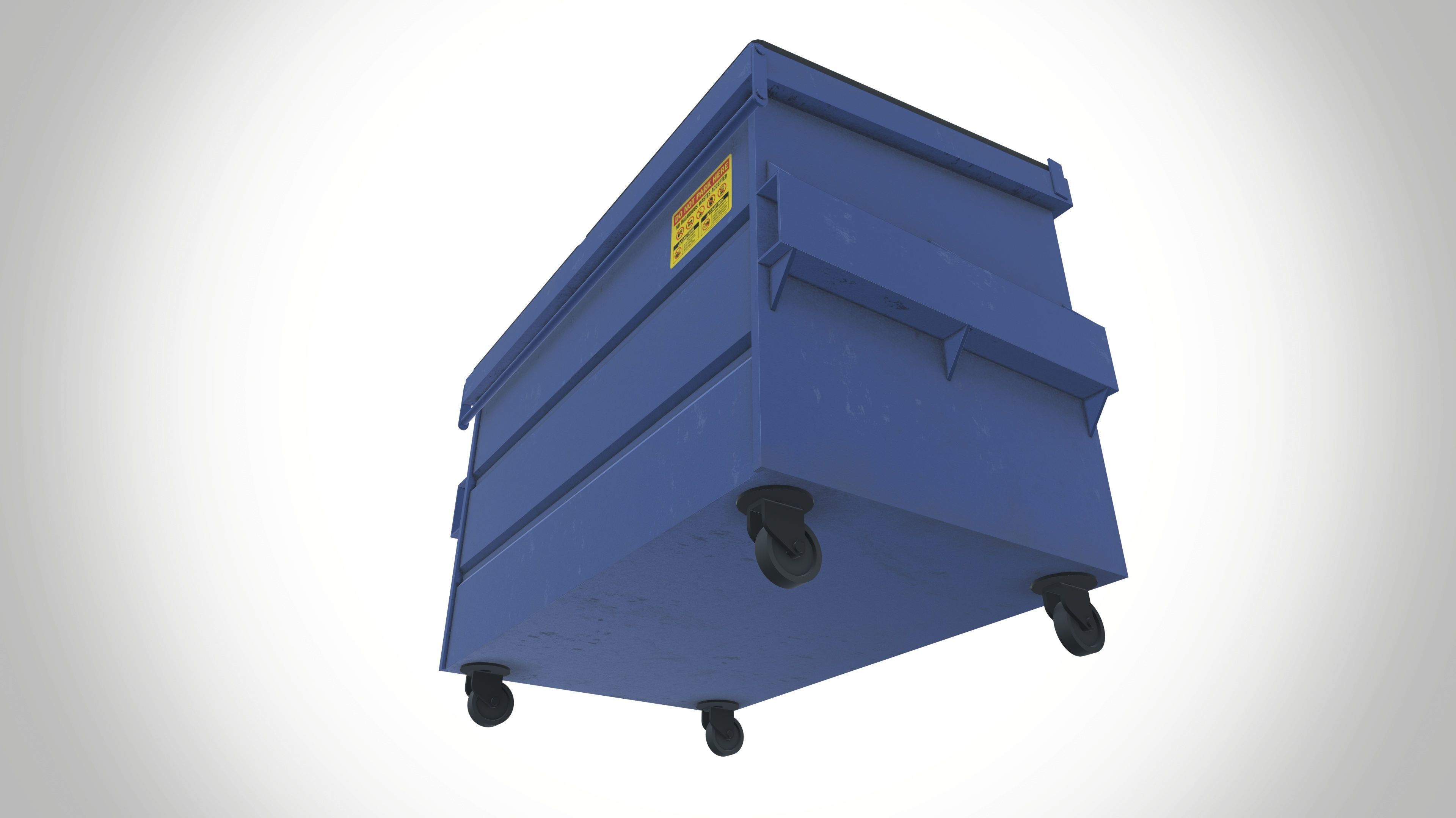 Dumpster Waste Industrial Low-poly 3D model_8