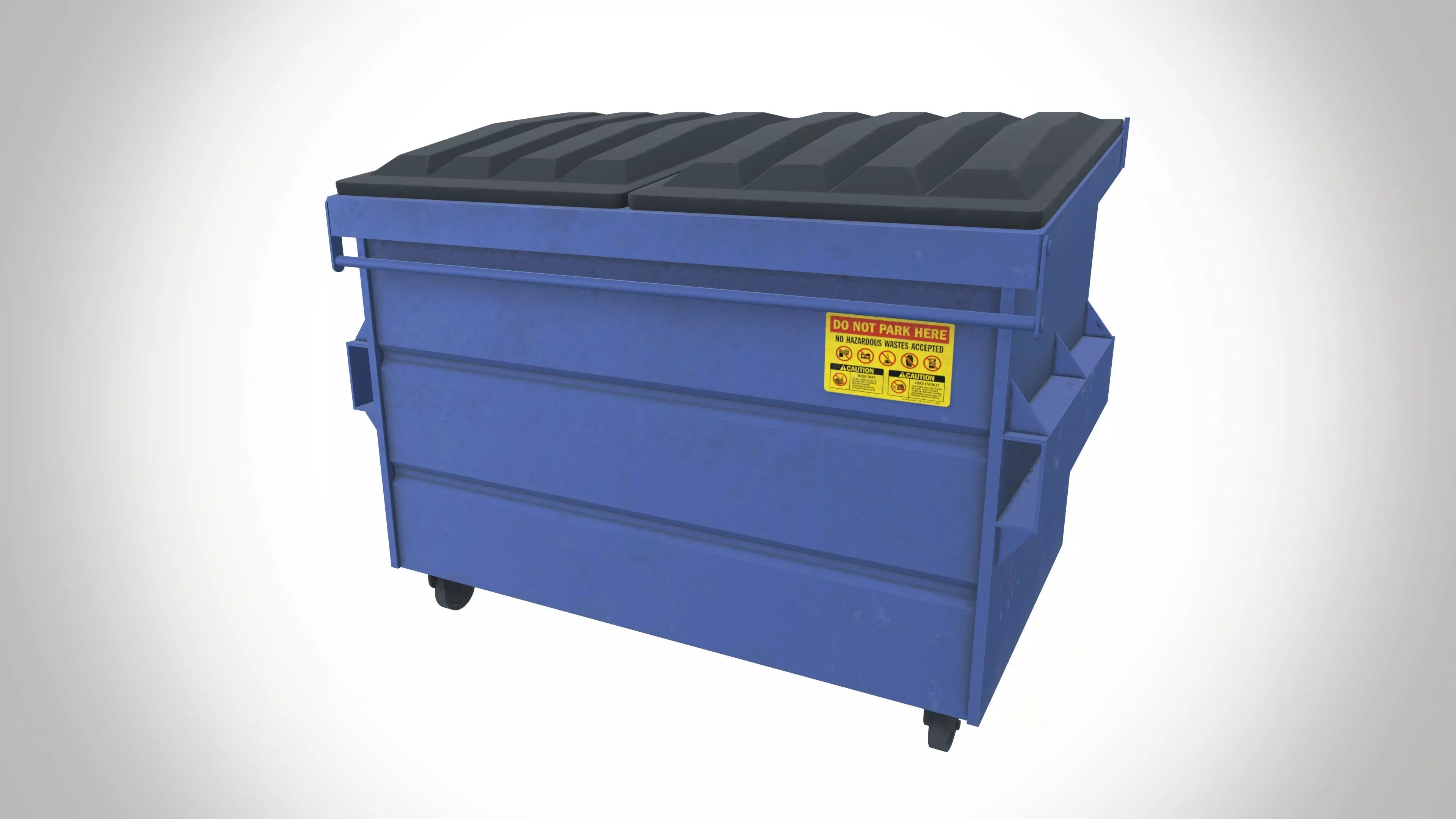 Dumpster Waste Industrial Low-poly 3D model_0