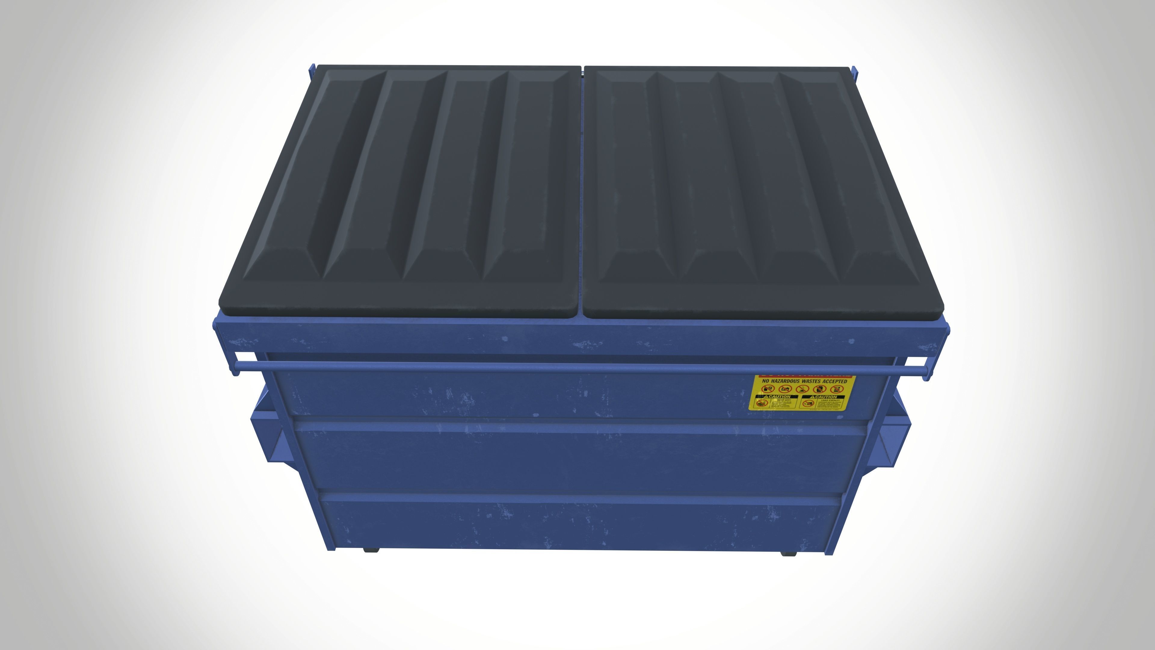 Dumpster Waste Industrial Low-poly 3D model_6