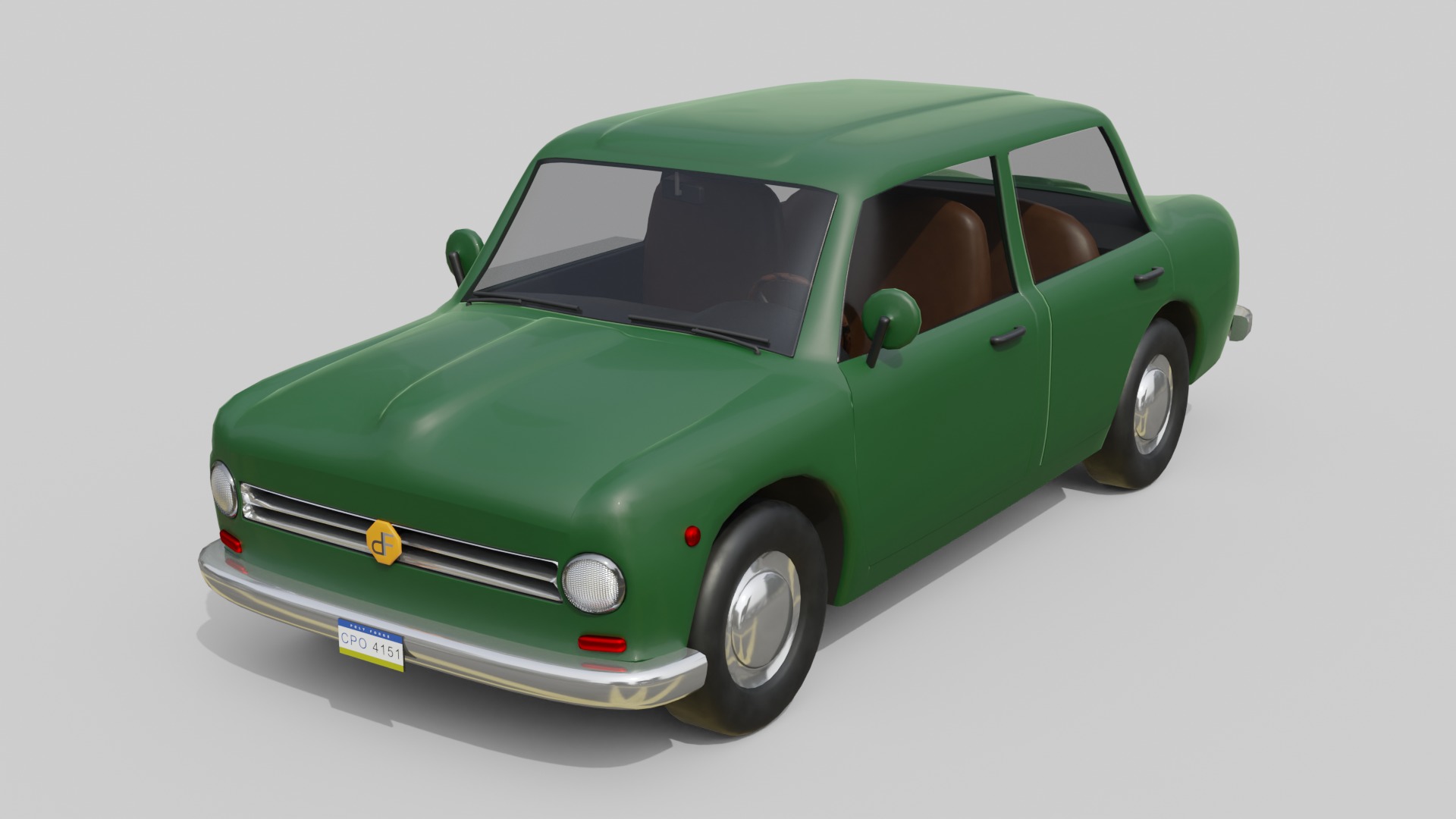 Vintage Sedan Cars Set Game-Ready and Render Asset 3D Model Collection_8