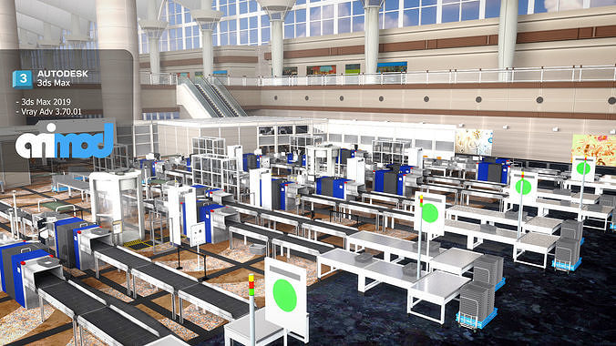Airport Custom System 3D model