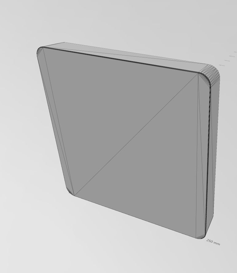 Square serving tray dish with sauce pocket relief 3D print model_13