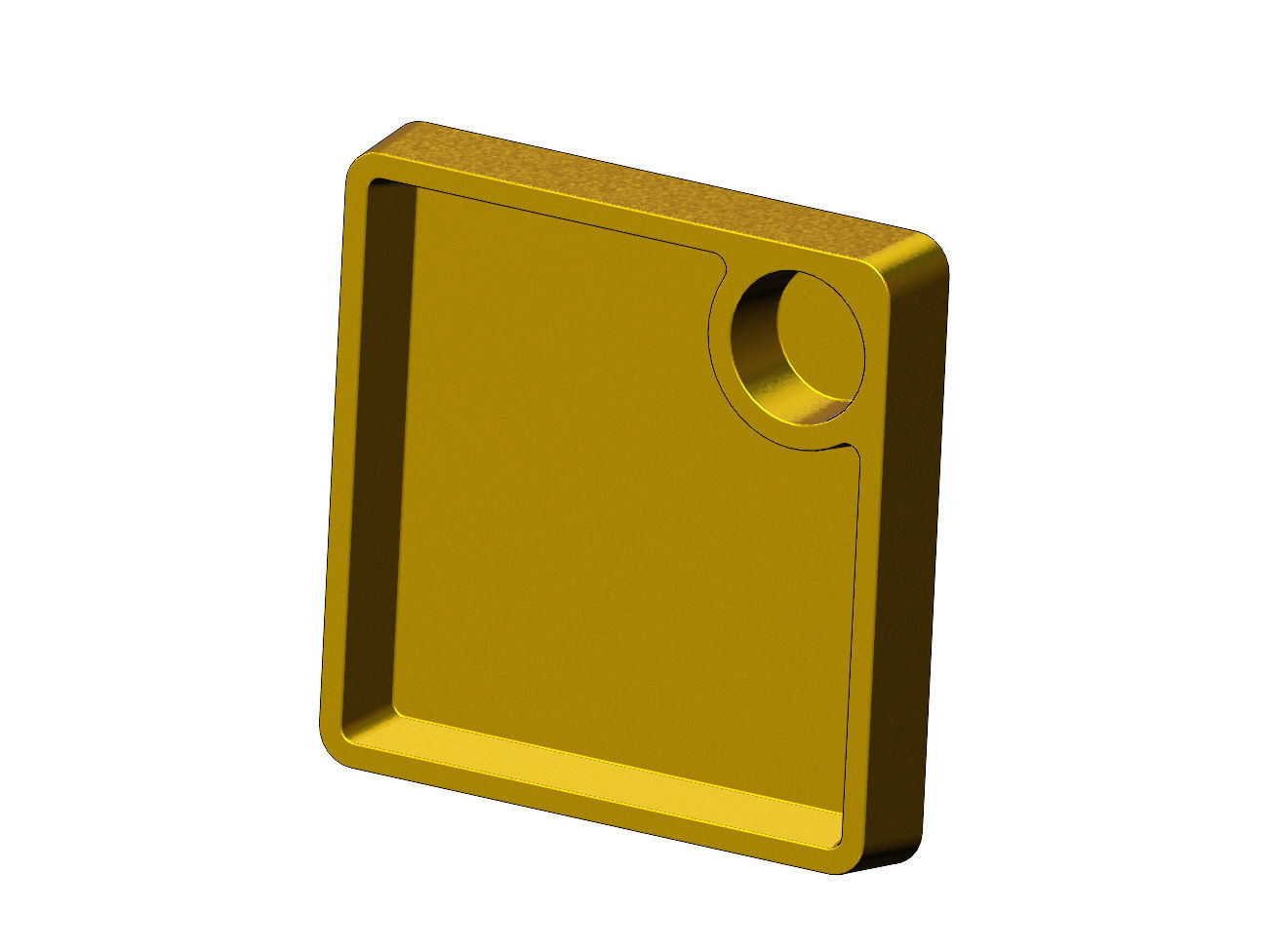 Square serving tray dish with sauce pocket relief 3D print model_12