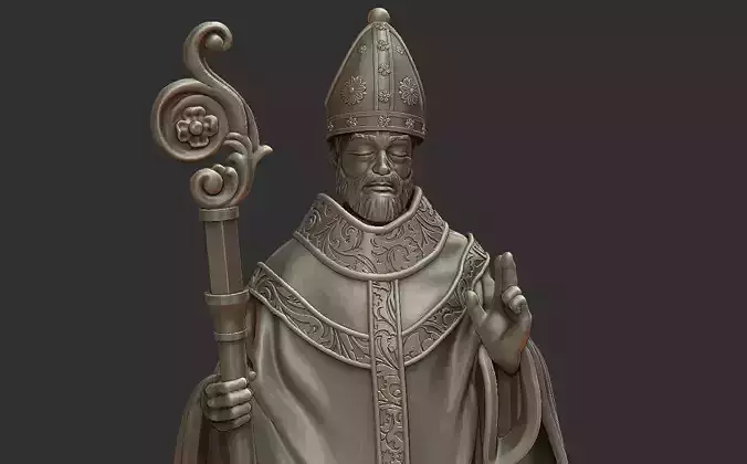 Bishop Chess Piece - 3D Print Miniature Model  3D print model