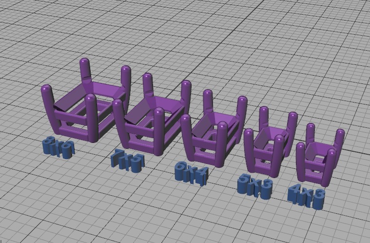 Jewelry Basket Emerald Cut Stones 8x6 7x5 6x4 5x3 4x3 3D print model_17