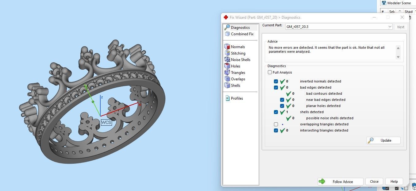 Crown ring with  diamonds 3D print model_15
