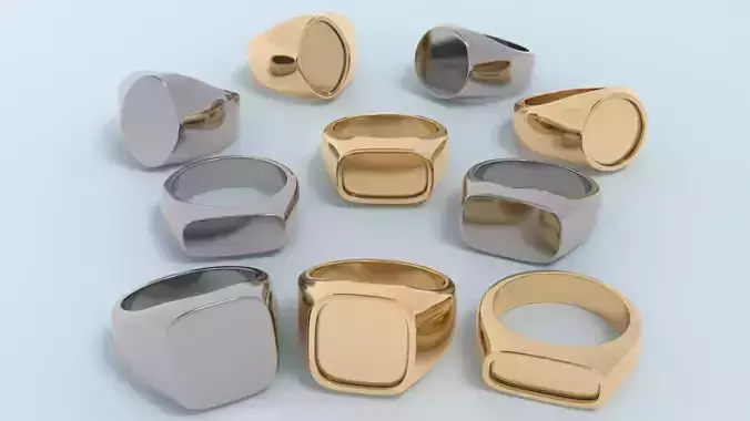 Complete Signet Ring Collection-190 total rings-STL print ready