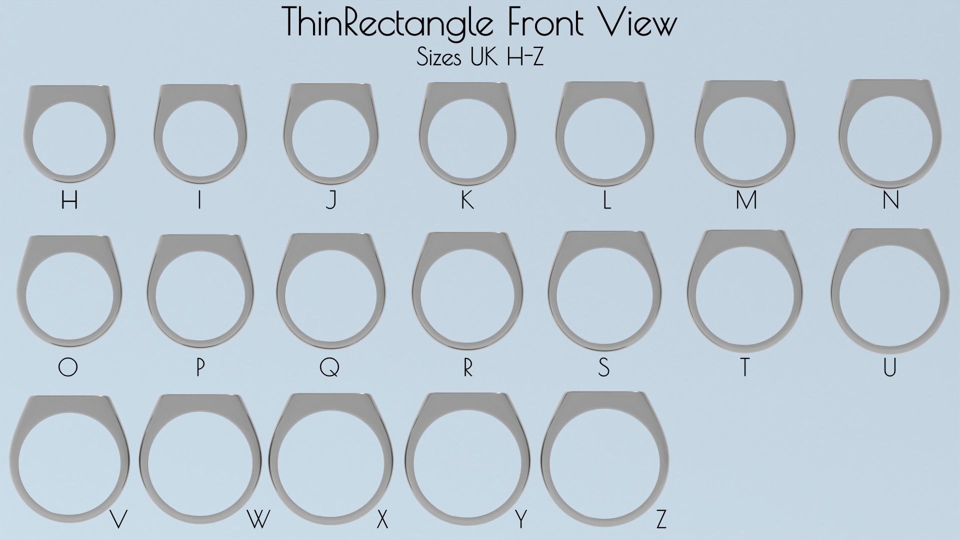 Complete Signet Ring Collection-190 total rings-STL print ready 3D print model_20