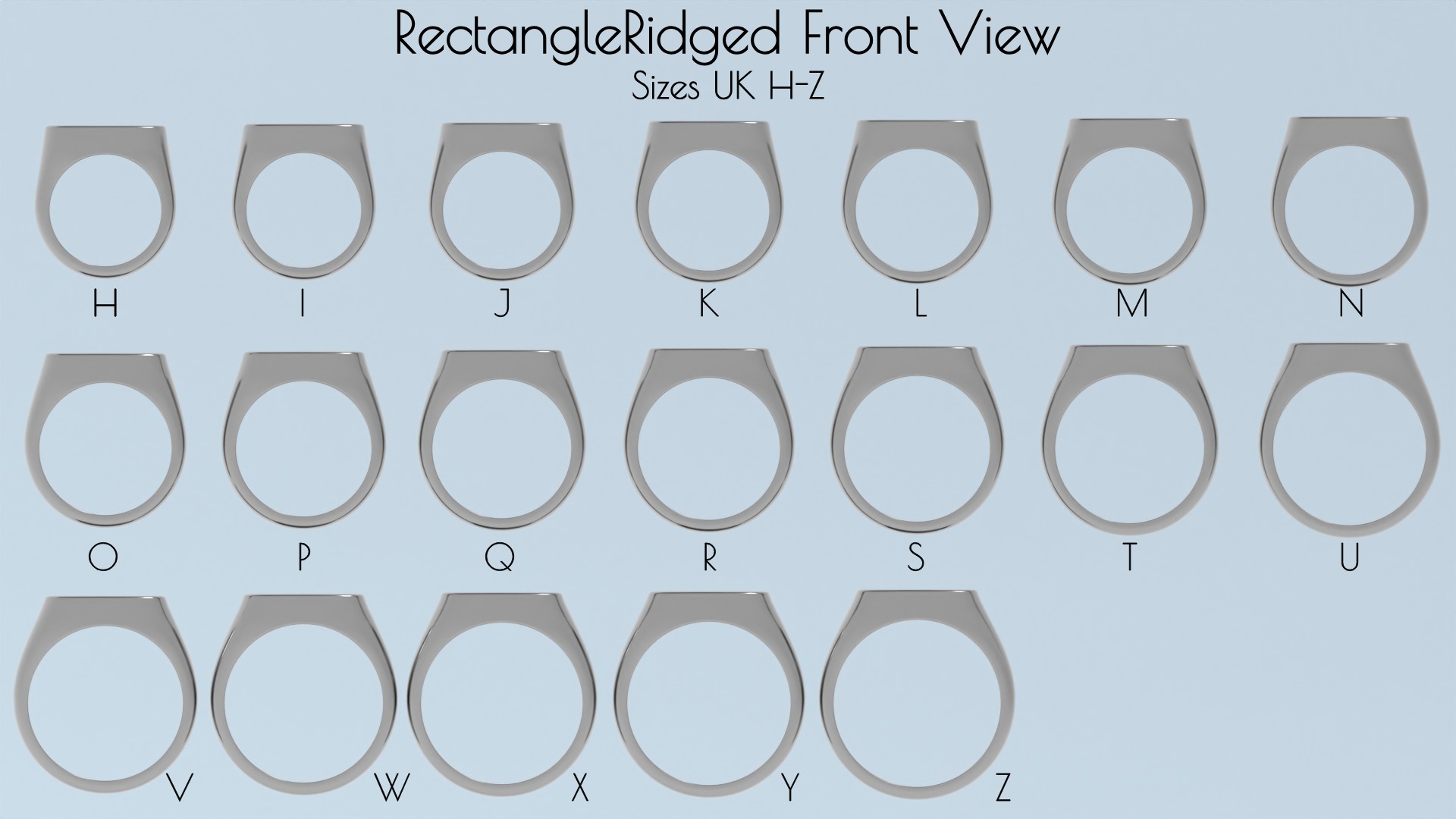 Complete Signet Ring Collection-190 total rings-STL print ready 3D print model_18
