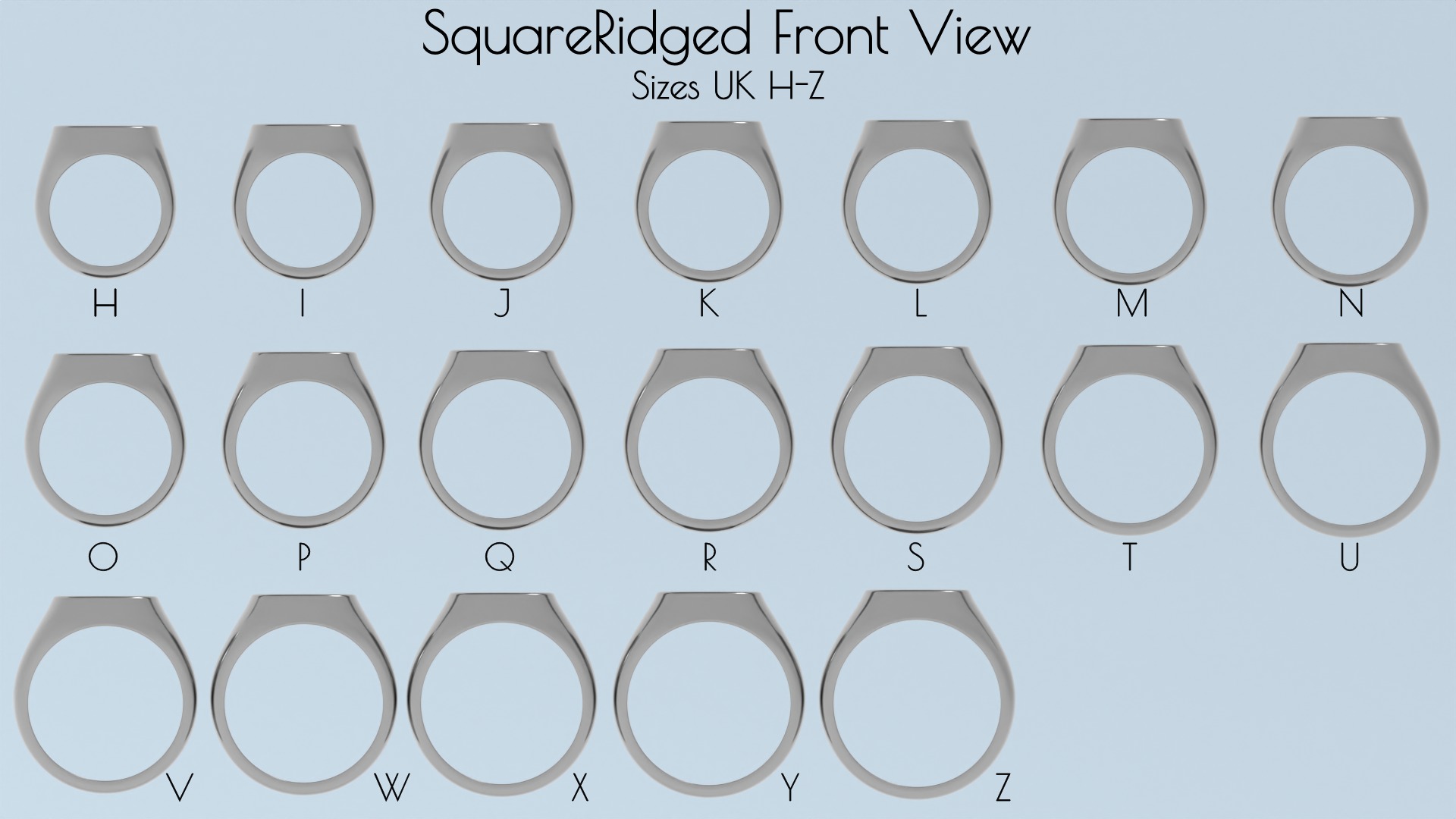 Complete Signet Ring Collection-190 total rings-STL print ready 3D print model_14