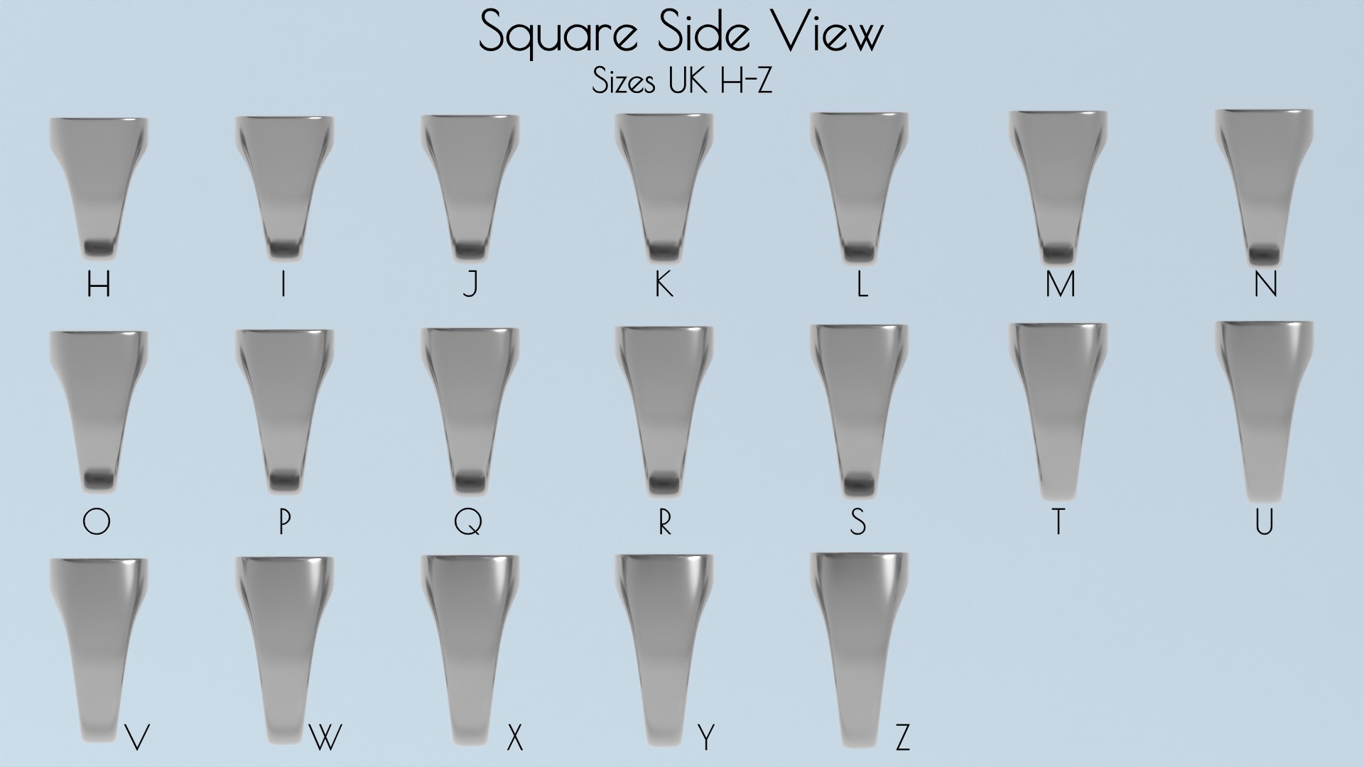 Complete Signet Ring Collection-190 total rings-STL print ready 3D print model_13