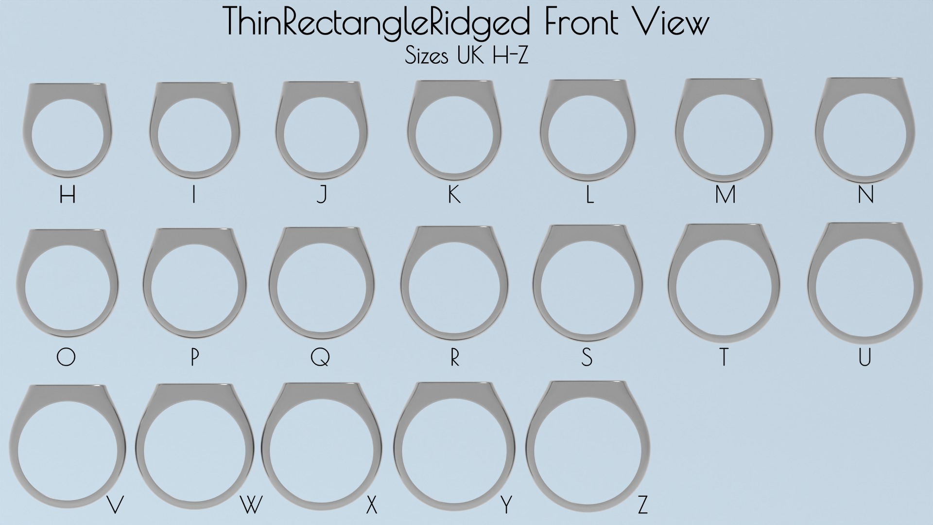 Complete Signet Ring Collection-190 total rings-STL print ready 3D print model_22
