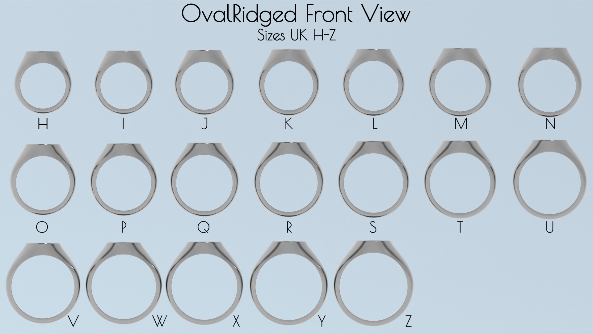 Complete Signet Ring Collection-190 total rings-STL print ready 3D print model_10