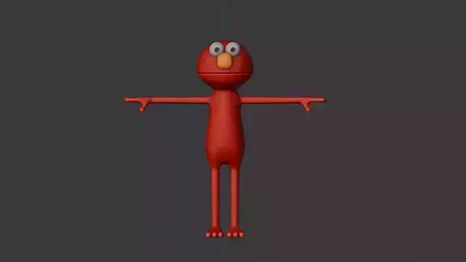 Elmo Muppet Low-poly 3D model