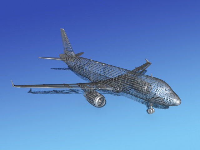 Airbus  A320 United Airlines 1 3D model_11