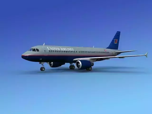 Airbus  A320 United Airlines 1 3D model