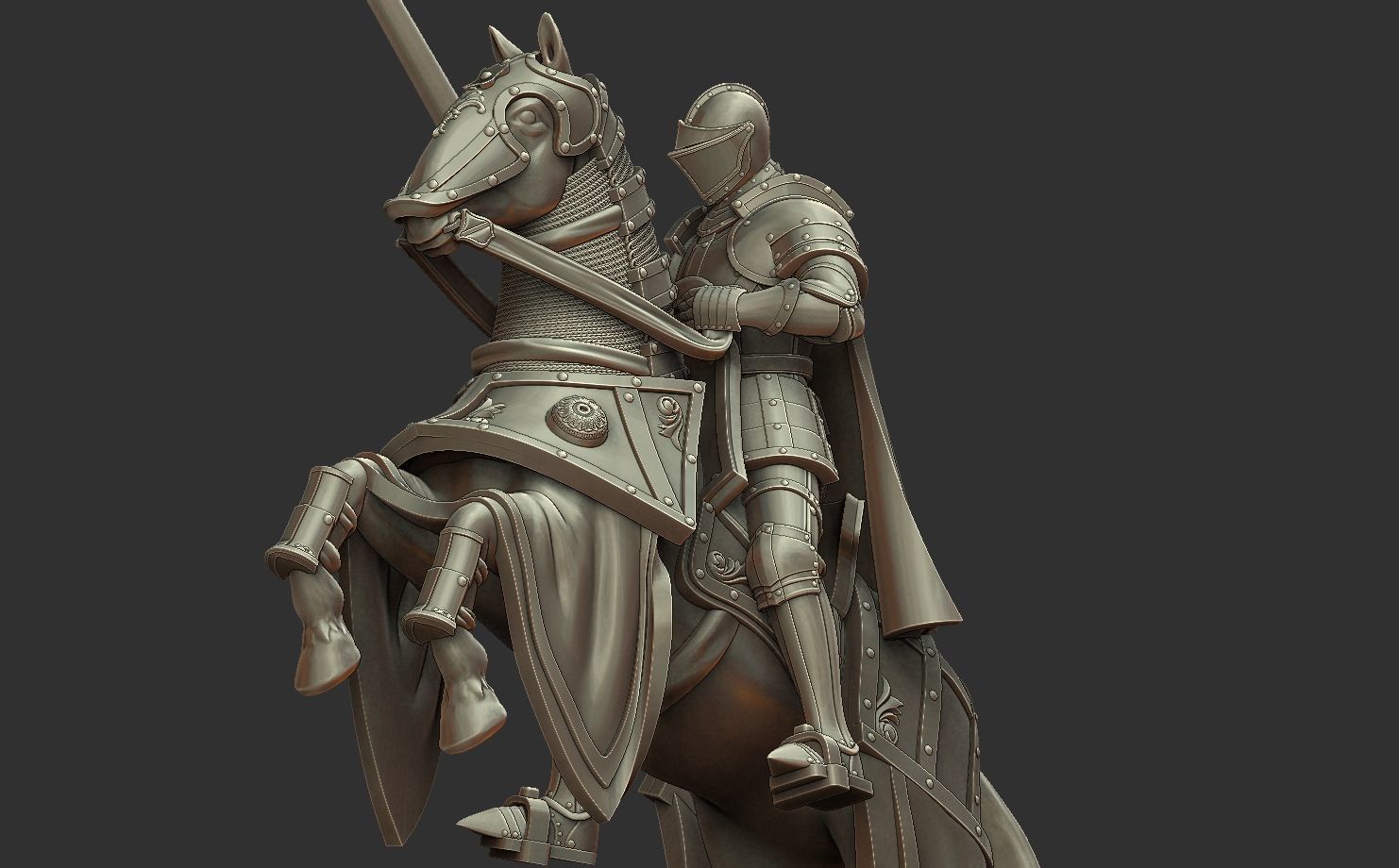 Knight Chess Piece - 3D print miniature model 3D print model_2
