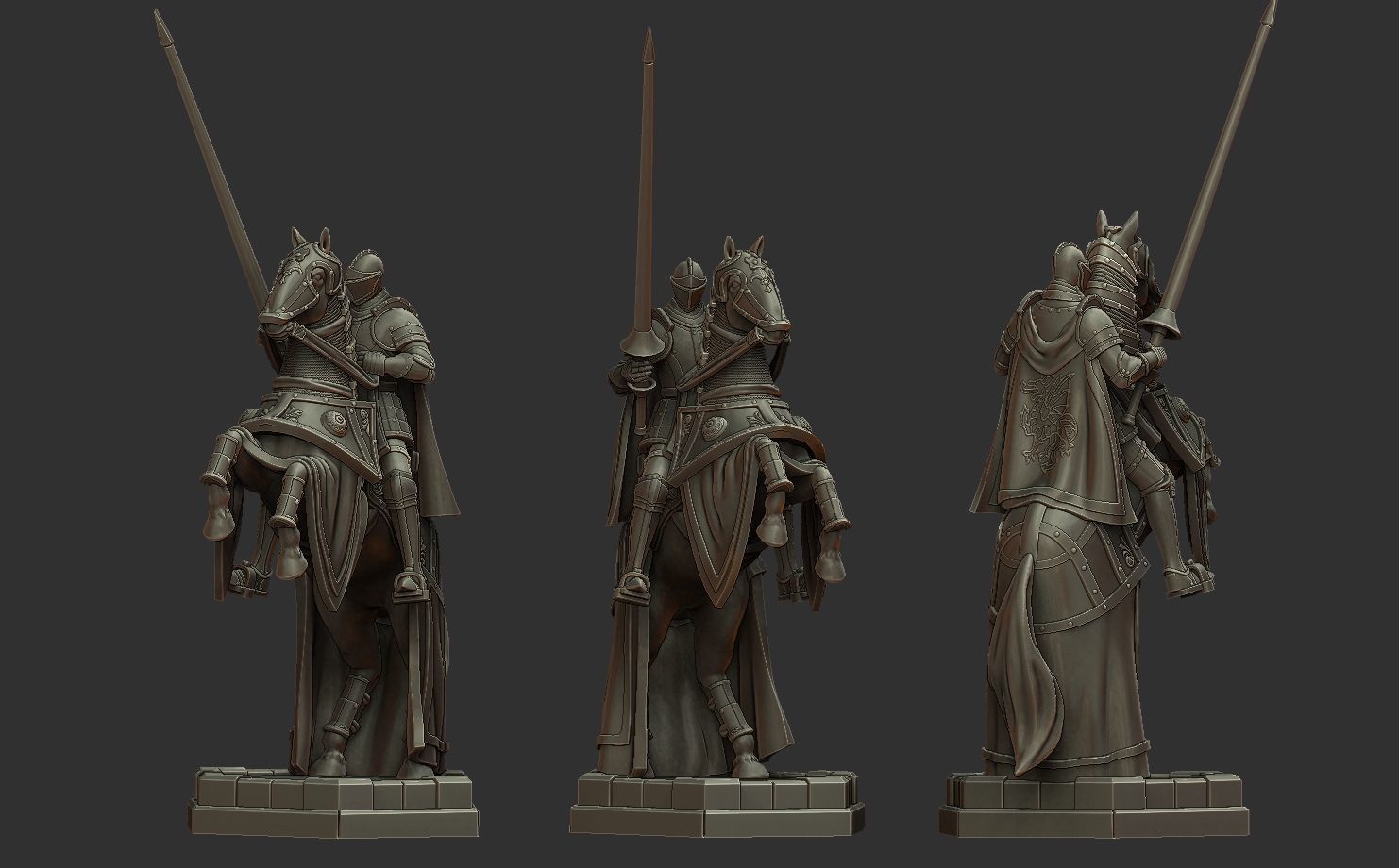 Knight Chess Piece - 3D print miniature model 3D print model_1