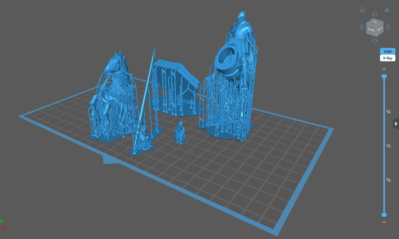 Knight Chess Piece - 3D print miniature model 3D print model_6