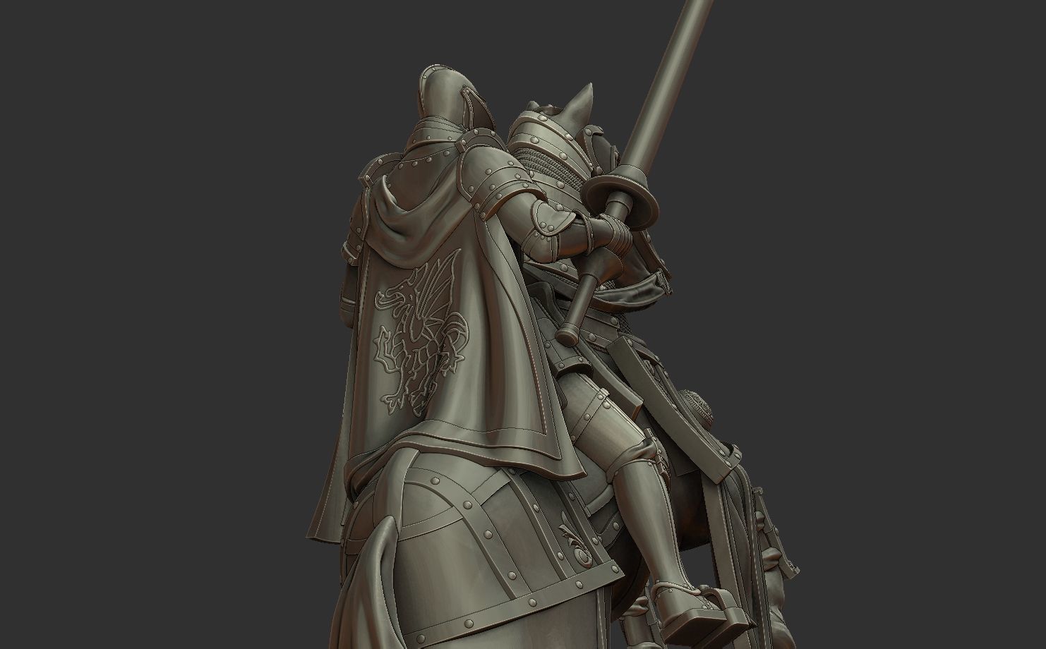 Knight Chess Piece - 3D print miniature model 3D print model_3