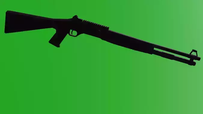 auto short gun 3D model