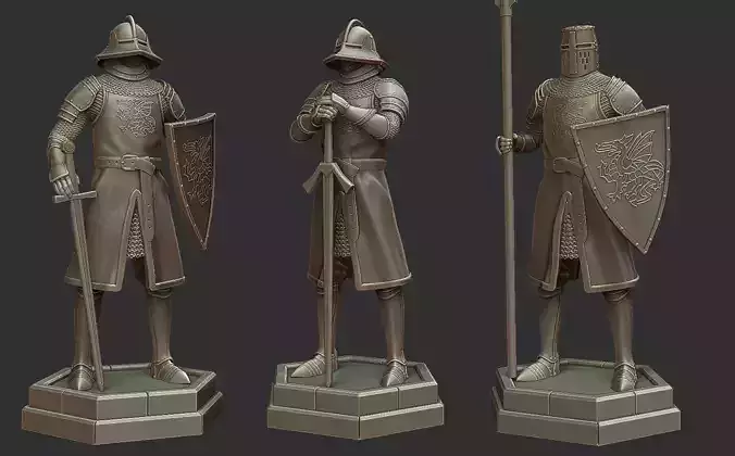 Pawn Chess Piece - 3D print miniature model 3D print model