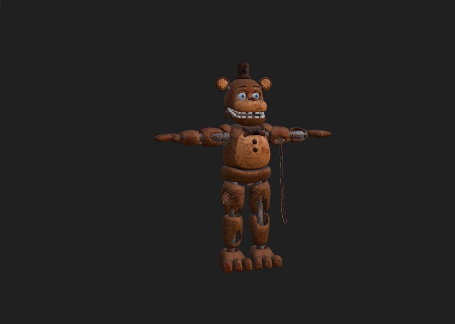 Freddy FNAF 2 Low-poly 3D model_3