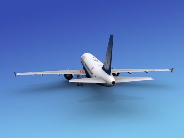 Airbus A320 United Airlines 2 3D model_5